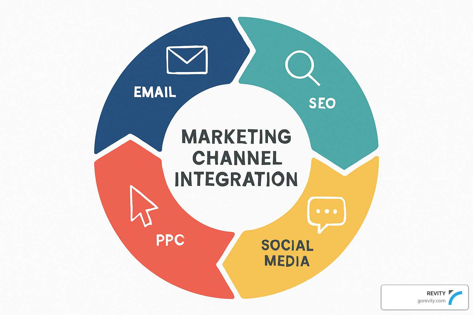 marketing channel integration wheel - email marketing utah
