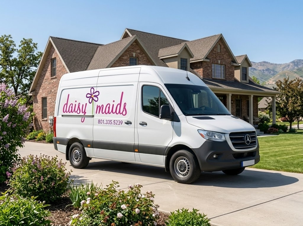 daisy maids van ready for a cleaning in ogden